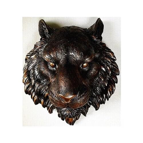 Copper Brass CHINESE crafts decoration Asian sales Pure New arrival Animal head wall shoutou tiger muons wall decoration hanging