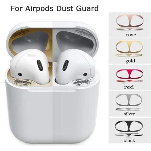 Metal Dust Guard Sticker for Apple AirPods Case Cover Dust-proof Protective Film Sticker Skin Protector for Airpods Accessories