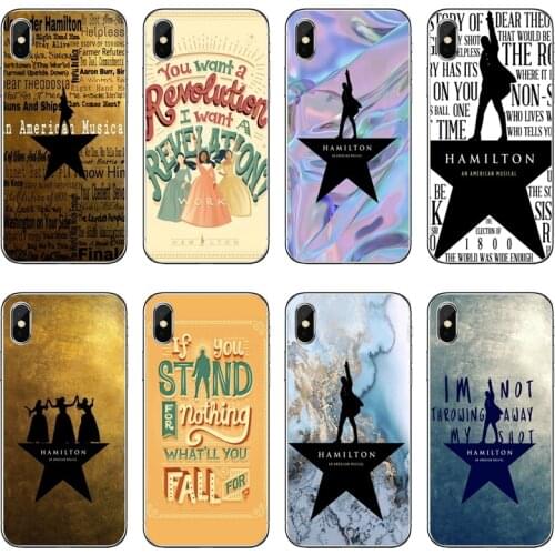 Hamilton Musical Lyrics Painted soft silicone Phone Case For iPhone 8 7 6 6S Plus 11 Pro XS Max XR X 5 5S SE 4S 4 iPod Touch 5 6