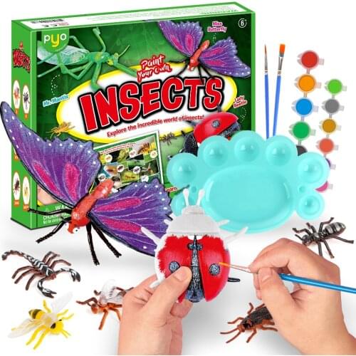 Insect Learning Childrens Drawing Water Coloring Toys Butterfly 12 Color DIY Pearlescent Animal Painting Kit Set Art for Kids