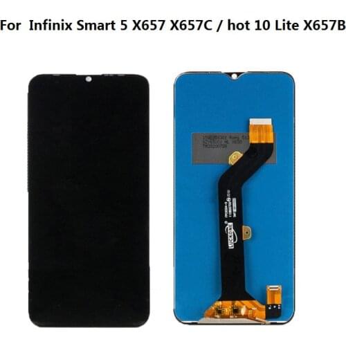 OEM Original For Infinix Smart 5 X657 X657/hot 10 Lite X657B LCD Screen and Digitizer Touch Screen Assembly Black