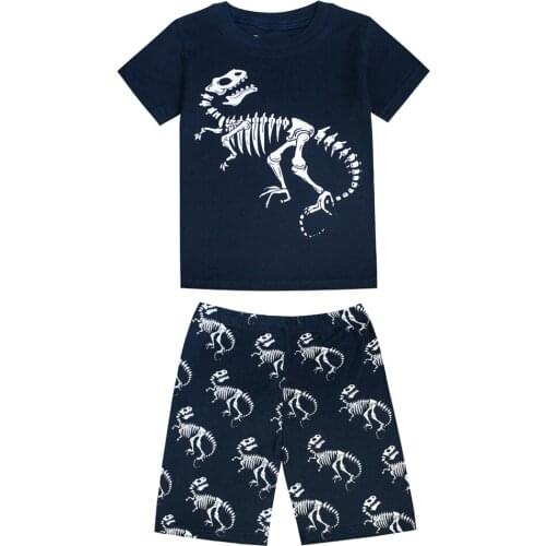 Boys Girls Pajamas New Summer Short Sleeve Childrens Clothing Sleepwear Baby Cotton Pyjamas Sets For Kids 2 4 5 6 7 8 Years
