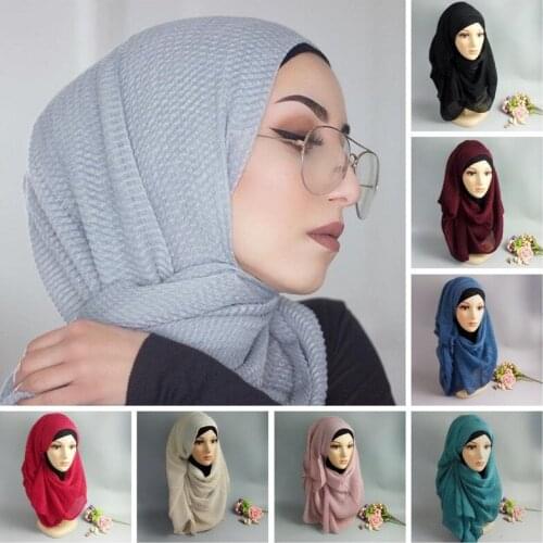 20 Colors Women Fashion Solid Hijabs Long Scarf Islamic Shawl Head Wraps Soft Long Muslim Viscose Hijab Scarves