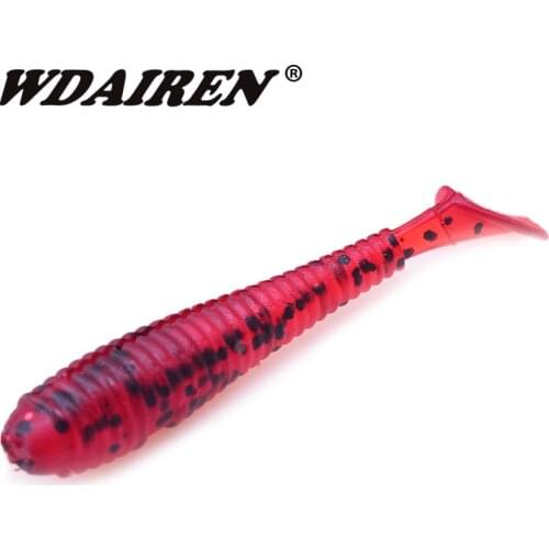 20Pcs/lot T tail Swimbaits lures 50mm 1.6g Soft Lure Worm Jig Head Fly Shad Fishing Artificial Silicon Rubber Fishing Lure Pesca