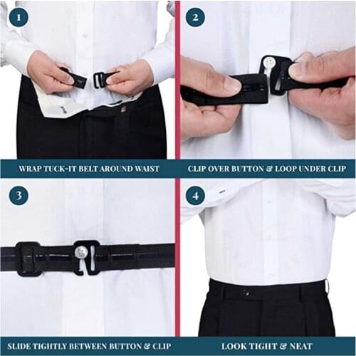 Adjustable Belt For Easy Shirt Stay Non-slip Wrinkle-Proof Shirt Holder Straps Locking Belt Holder Near Shirt-Stay