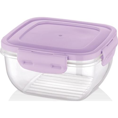 Bager Colorful Cover Square Sak. Container 2400ml 3'lü Package