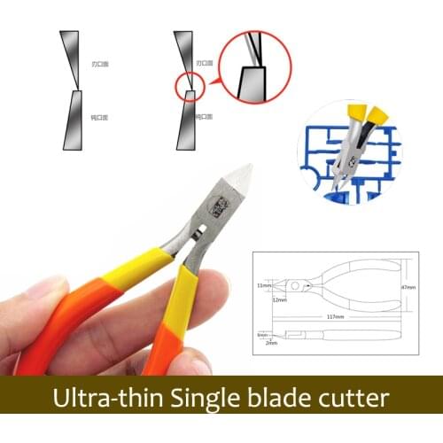 Gundam military model Thin single blade pliers hobby modeling tools Model nozzle pliers