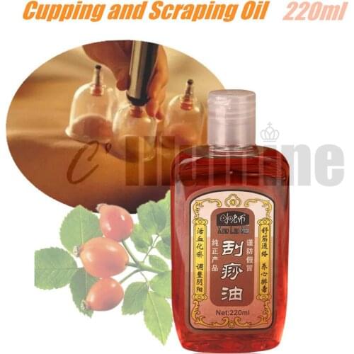 Chinese Traditional Cupping Scraping Theropy Natural Herbal Oil Maasage Relief Relax Aromatheropy Beauty Salon 220ml