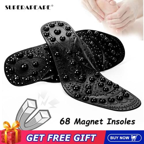 Enhanced upgrade 68 Magnetic Massage insole Foot Acupuncture Point Therapy Insole Cushion Body Detox Slimming Magnetic