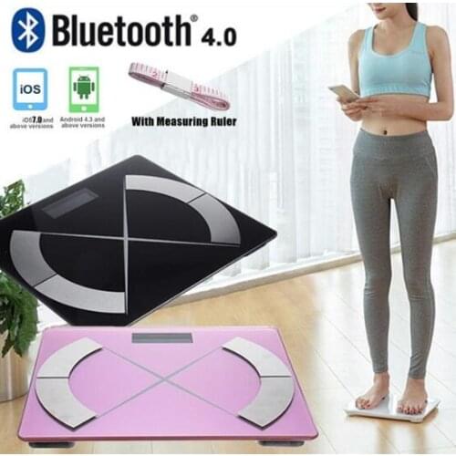 Body Fat Scale Floor Scientific Electronic LED Digital Weight Bathroom Household Balance Bluetooth APP Android or IOS