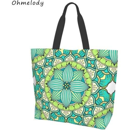 Mandala Womens Large Tote Handbags Lightweight Shoulder Bag Ladies Shopping Bags Summer Beach Bags Travelling Totes