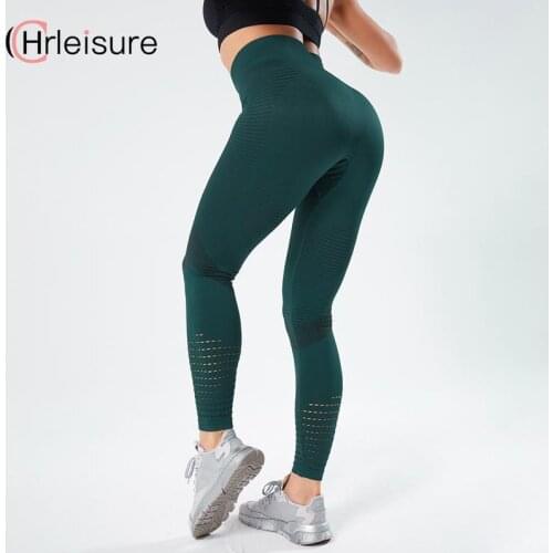 CHRLEISURE Leggings Women Fitness Sexy Leggings Women Fitness High Waist Hollow Printed Push Up Leggings Seamless Gym Leggings