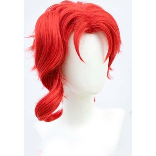 Anime JoJos Bizarre Adventure Kakyoin Noriaki Short Wig Synthetic Hair Cosplay Prop Christmas Decor for Men Boy Gift 1pcs