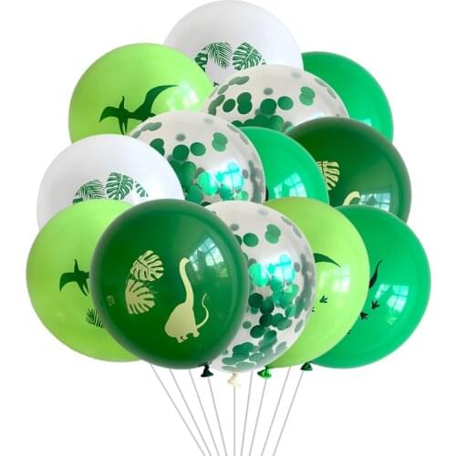 10pcs/lot 12inch Dino Birthday Balloons Dinosaur Jungle Wild Animal Party ROAR Latex Balloons Kids Birthday Party Air Ballon