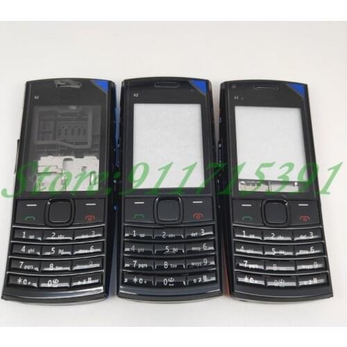 10Pcs/Lot Full Housing Case Cover For Nokia X2-02 Battery Cover Housing case With English Keyboard+Logo