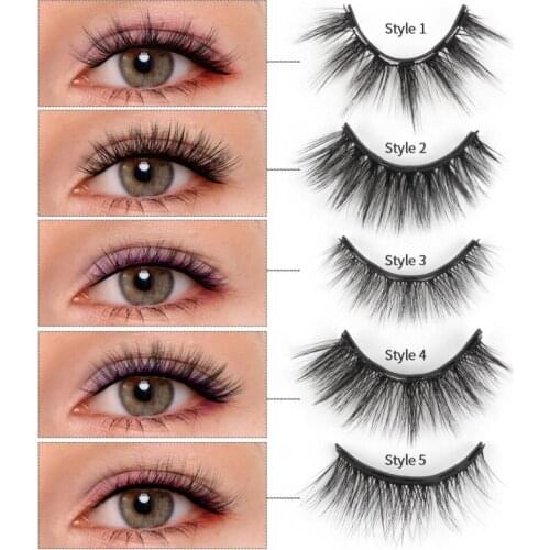 3D Mink Magnetic Eyelashes Waterproof Lasting Magnetic Eyeliner Magnet Mink Eyelashes Makeup Extension False Eyelashes