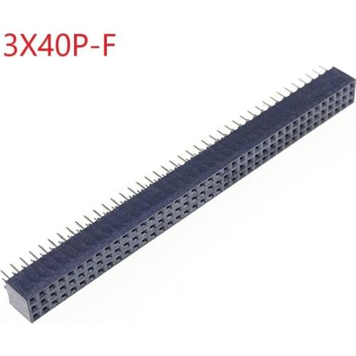 500pcs 3x40 P 120 Pin 2.0 mm Pin Header Female triple row Straight PCB 180 Through Hole Insulator height 2.00mm Rohs Lead Free