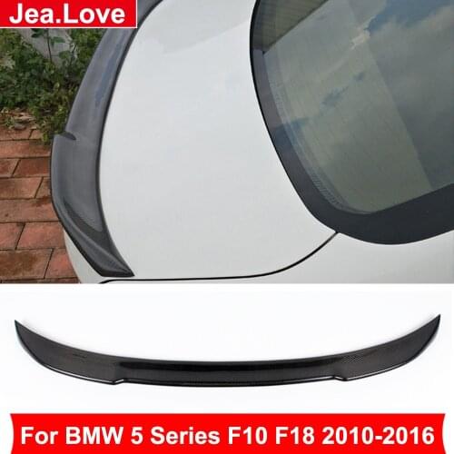 CS Style Carbon Fiber Car Back Trunk Wing Rear Spoiler Tail Decoration For BMW 5 Series F10 F18 525i 535i 520i 528Li 2010-2016