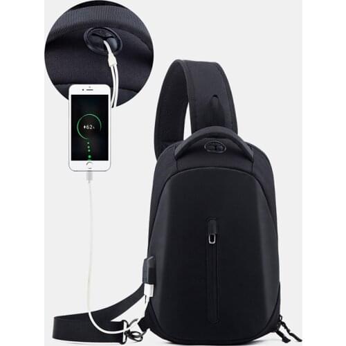 Brand New Mens Messenger Bag Business Shoulder Bags Sling Bag Messenger Mini USB Charging Chest bags for 9.7 inch ipad