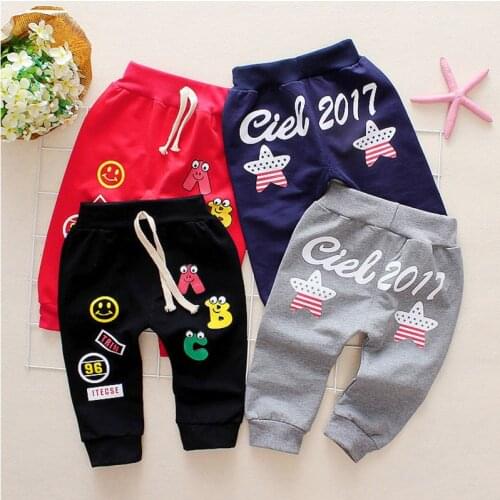 Kids Cotton Letter Pants Baby Girls Harem Pants for Baby Casual Trousers Boy Girl Clothes