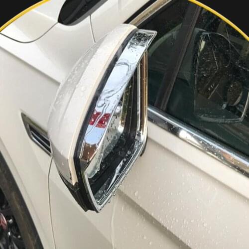 For Volkswagen VW Tiguan MK2 2016-2018 2019 ABS Carbon Fiber Rearview Mirror Protection Film Car Rear View Mirror Visor Sticker