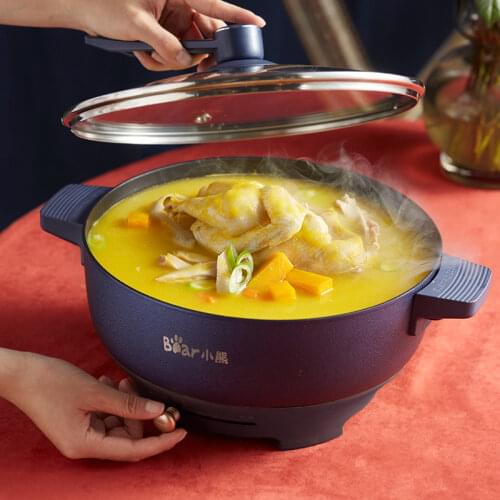 Electric Hot Pot Electric Hot Pot Electric Skillet 5 Liters Large Capacity Frying Shabu-shabu Multi-function