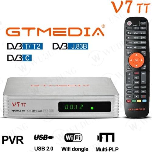 GTMEDIA V7 TT DVB-T2 DVB-S Satellite TV Receiver Digital Wifi 1080P Full HD tv box supoort cccam Network Sharing VS K5