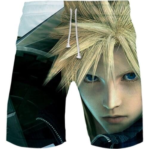 Hot Mens brand Final Fantasy VII Men shorts child beach shorts 3D Print Final Fantasy VII Hot Game Unisex Casual Fashion shorts