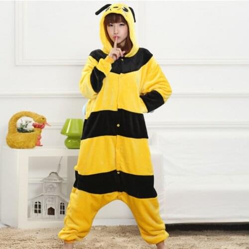 Onesies For Adults Stitch Bee Costumes Kids Pajamas For Women Animal Bat Unicorn Onesie Men Sleepwear Flannel Pijamas