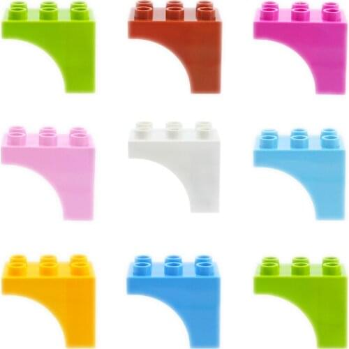 5PCS/Set 2x3 Reverse Curved High Brick Arched Large Building Blocks Big Size Basic DIY Educational Assembly Toys 3.2*4.5*4cm