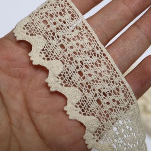 5yard water soluble cotton embroidery lace trims for clothing holoow floral lace trimming and ribbons DIY clothes accessories
