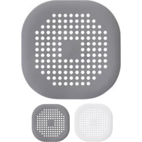 Kitchen Bathroom Quick Drain Cover Adjustable Anti-deform Easy Installation Square Plug Hair Trap Filter for Daily Used