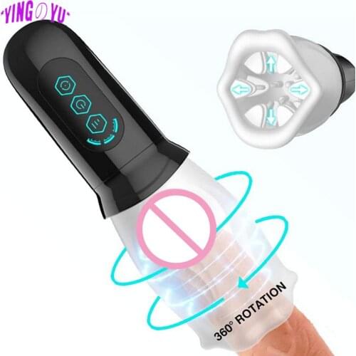 Male Masturbator Vagina Pussy Oral Sex Penis Trainer Vibrator Sex Toys For Men Adult Game Automatic Climax Glans Cock Stimulater