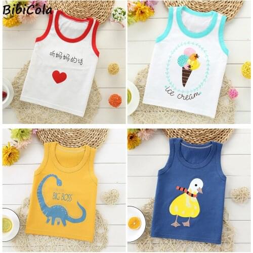 New Summer Child Cotton Vest Sports Children Lovely Tees Baby Boys Vest Tops Fashion Childrens Clothes Kids Basketball clothes