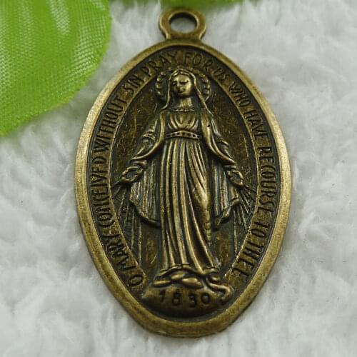 40 pieces antique bronze goddess charms pendant 48x26mm #1831