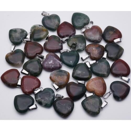 Wholesale 20MM heart India onyx natural stone charms pendants Fashion jewelry accessories Good Quality 12pcs/lot free shipping