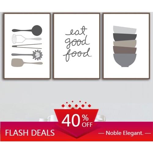 Eat Good Food Poster and Prints Kitchenware Art Christmas Canvas Painting For Dining Room Modular Wall Scandinavian Kitchen Dec