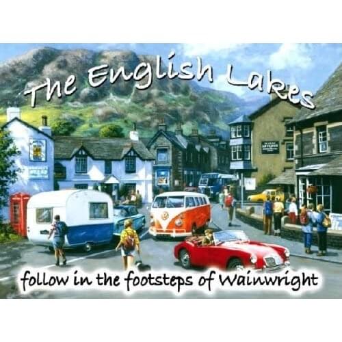 RKO The English Lakes, Follow Wainwright Lake District Large Metal/Steel Wall Sign