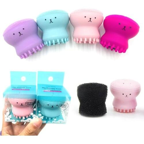 Silicone Face Cleansing Brush Octopus Shape Facial Cleanser Pore Cleaner Exfoliator Face Scrub Beauty Washing Brush Skin Care
