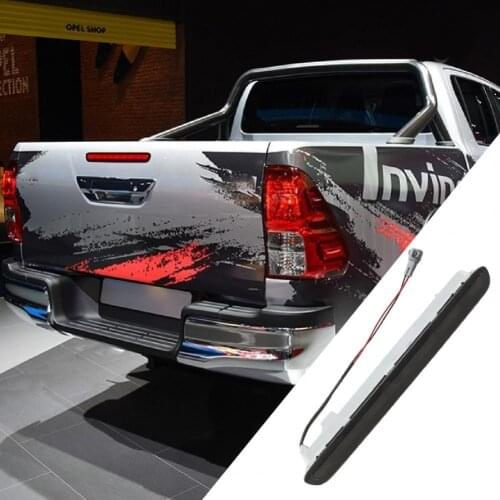 High Mount Stop Light Durable Anti-corrosion Black LED 3rd Brake Light Strip 81570-0K100 for Toyota Hilux 15-18