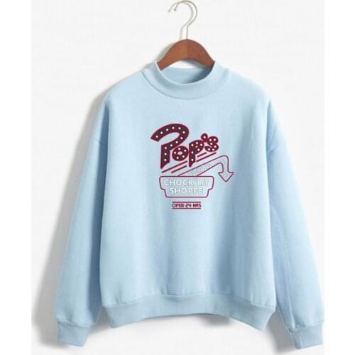 Riverdale - Pops Chock'lit Shoppe Crewneck Sweatshirt High-neck Streetwear South Side Serpents Crewneck Hoodie Sweatshirt