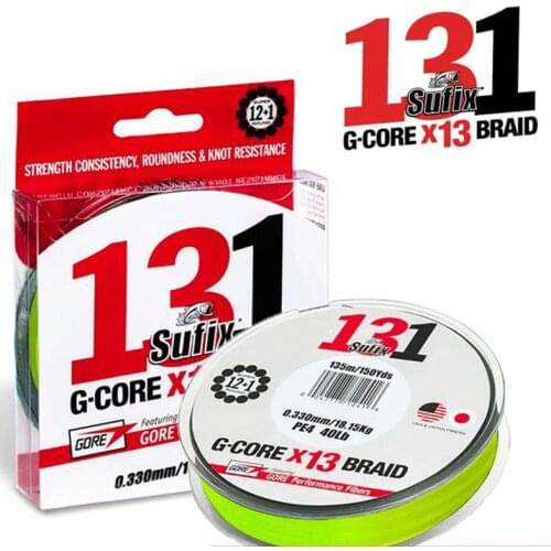 Japan Sufix G-CORE X13 BRAID 131 150M PE Line 13 Strand Fibers Braided Wire Sturdy and Popular Max Drag Powerful than YGK Japan