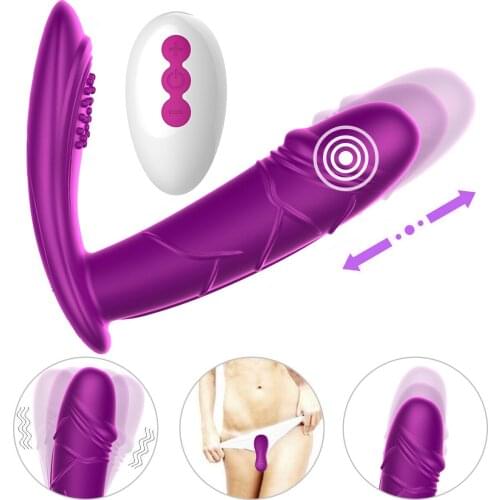 Female wearable dildo masturbator automatic ramming erotica vibrator wireless remote control dildo sex toys for women vibrators