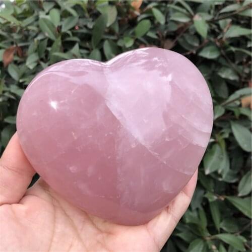 0.7kg Natural pink rose quartz crystal heart specimen crystal Healing