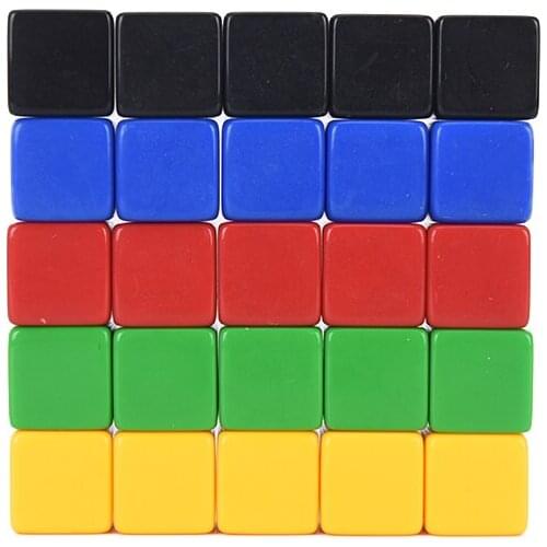10Pcs 16MM Blank Dice KTV Dice Paintless Plain Engravable DIY Poker Gambling Dice Chess Board Game Teaching Dice 5 Colors