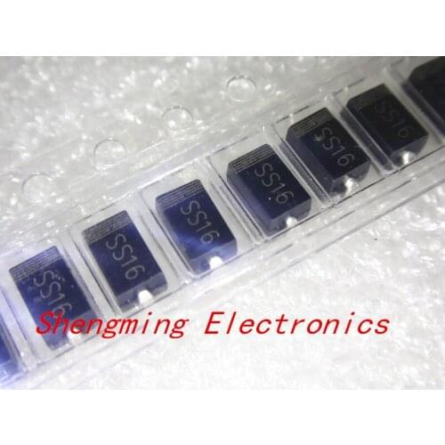 100PCS SS16 SR160 SMA 60V 1A SMD Schottky diode