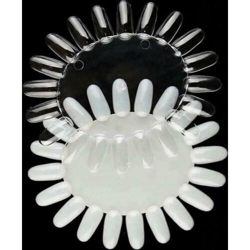 10x False Nail Art Acrylic Tips Practice Display Wheel Color Board Polish Gel Displaying Card Template Tool Round Manicure