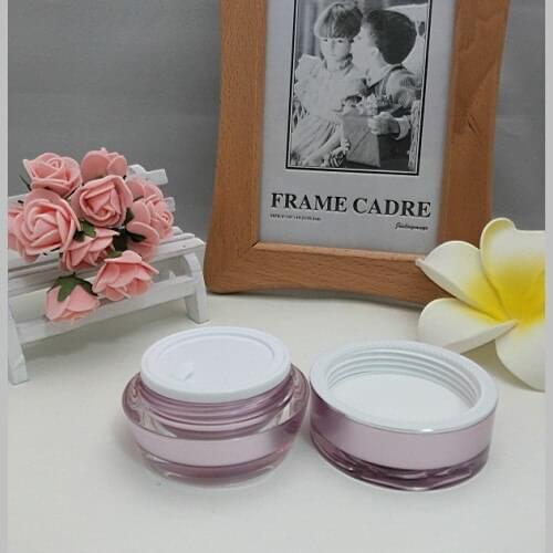 15g Pastel Violet acrylic cream bottle with flower shape lid ,cosmetic container,,cream jar,Cosmetic Jar,Cosmetic Packaging
