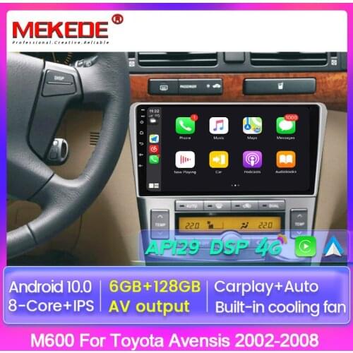 Android 10 2din Car Radio Multimedia player 2 DIN For Toyota Avensis 2002 2003 2004-2008 Navigation Radio Carplay Auto SWC