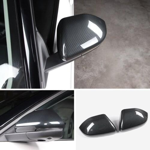 Car accessories For Ford Explorer 2020 Carbon Fiber Style Side Mirrors Rearview Trim Cover 2pcs